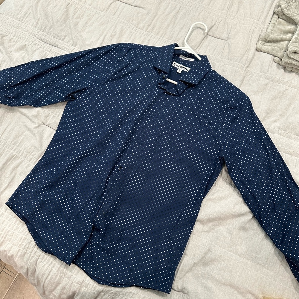 Express 1MX shirt. Medium extra slim fit. Blue. Excellent condition.